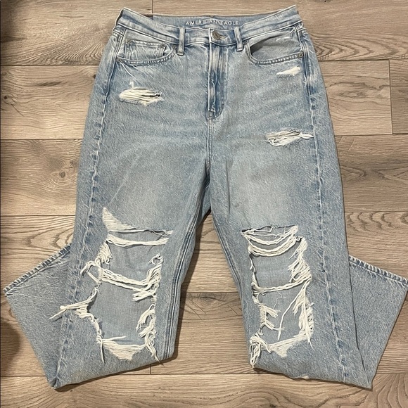 American Eagle Outfitters Denim - American Eagle Outfitters Ripped Light Blue High-Rise 90’s Boyfriend Jeans